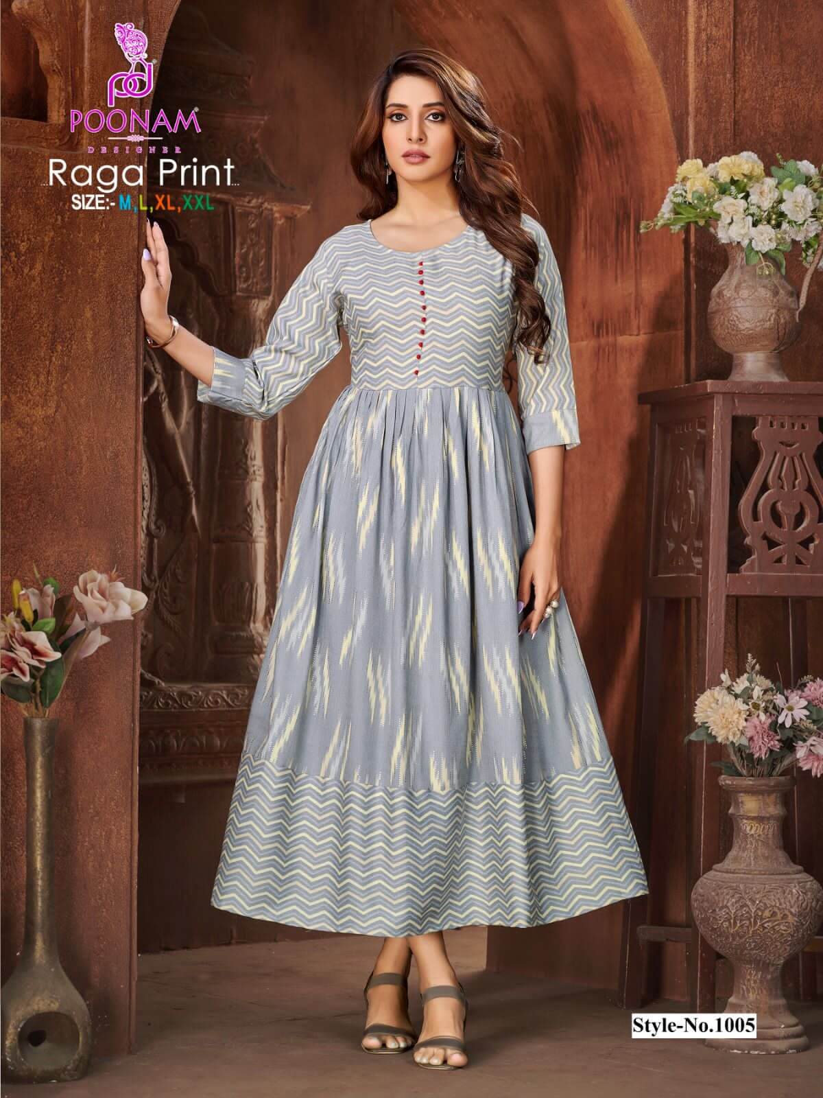 Poonam Raga Print Gowns Catalog collection 7