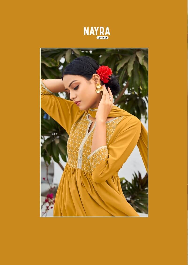 100Miles Nayra Naira Cut Kurti with Pant and Dupatta collection 2