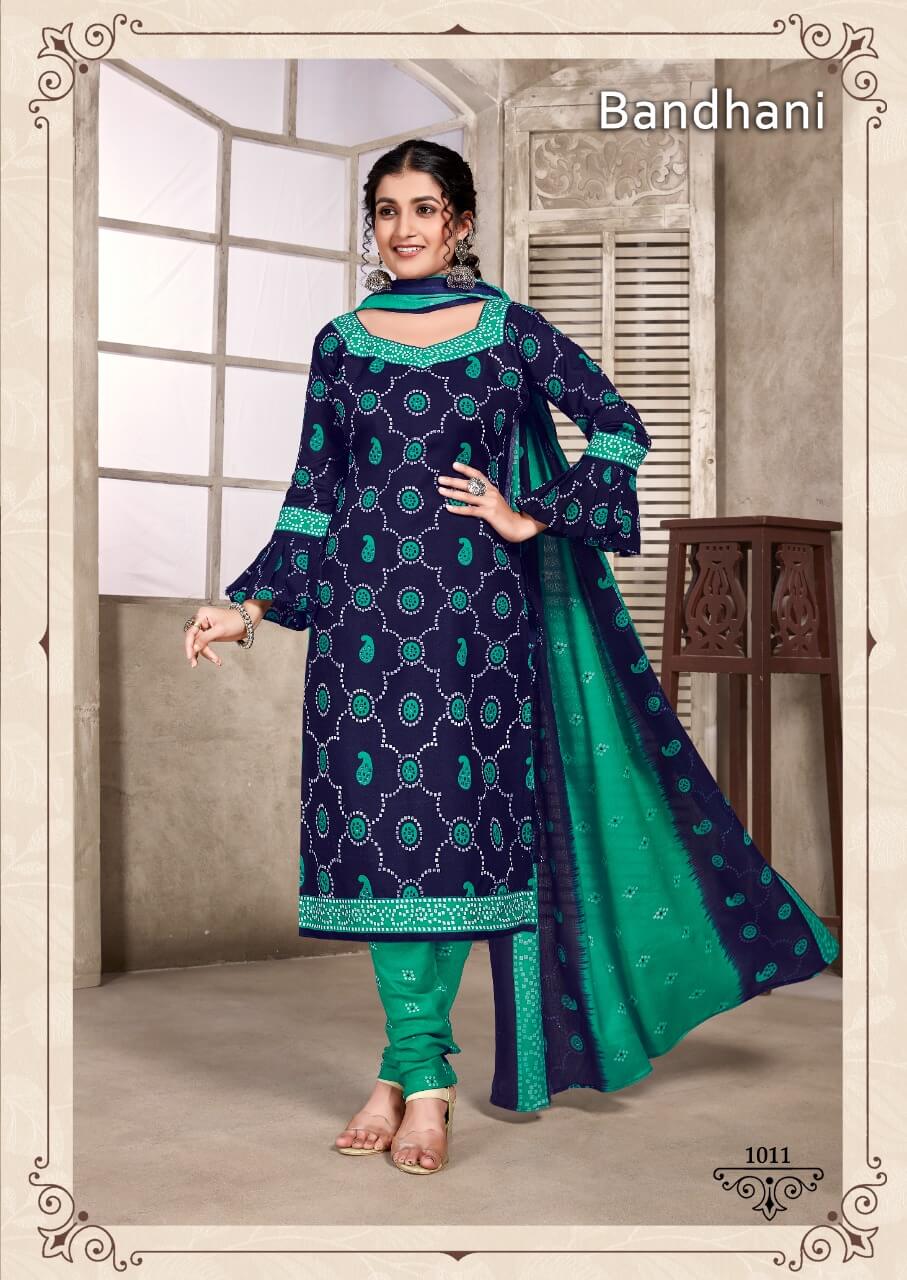 Skt Suits Bandhani Cotton Dress Materials Catalog collection 4