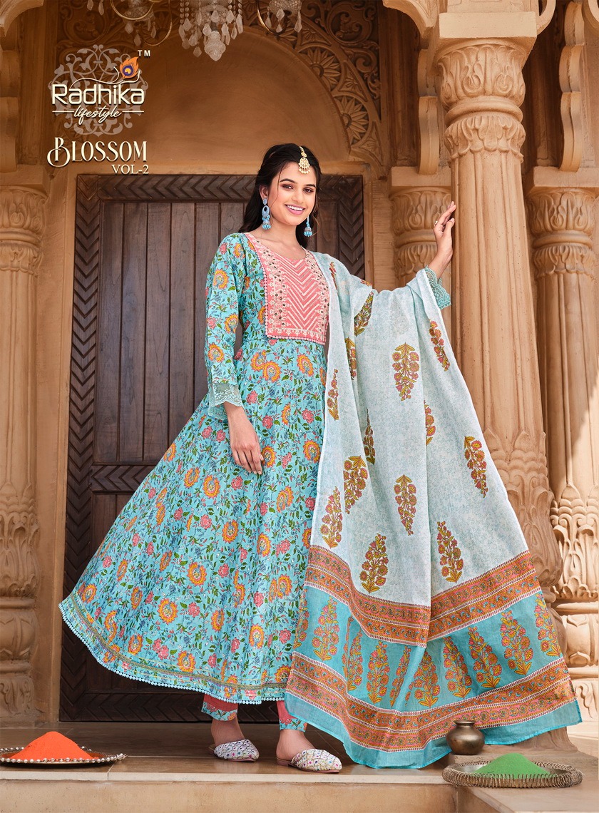 Radhika Lifestyle Blossom vol 2 Cotton Salwar Kameez Catalog collection 1