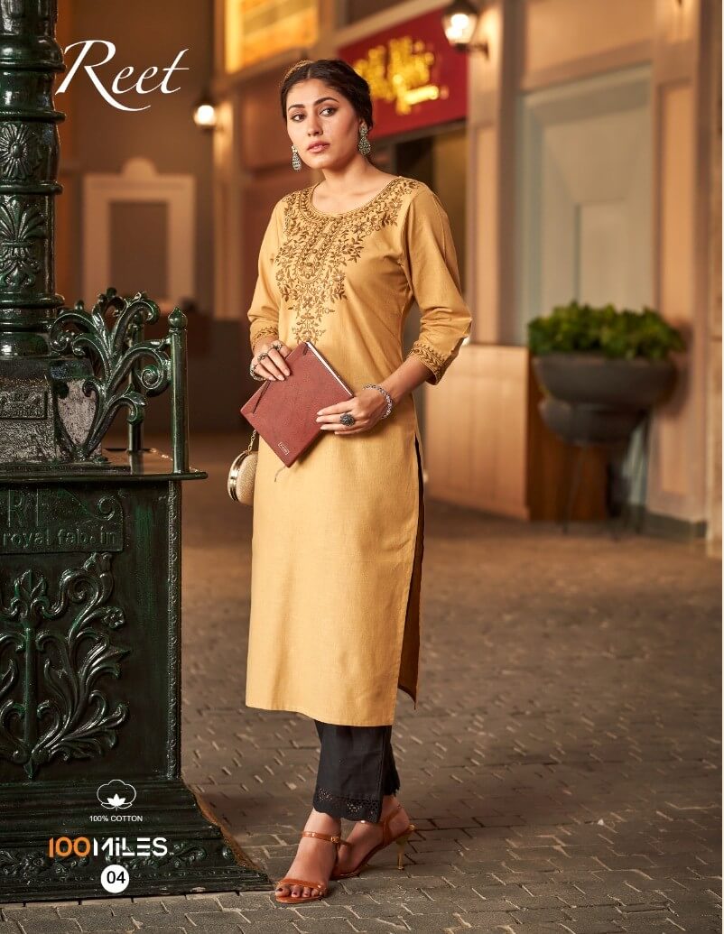 100Miles Reet Cotton Kurtis Catalog collection 3