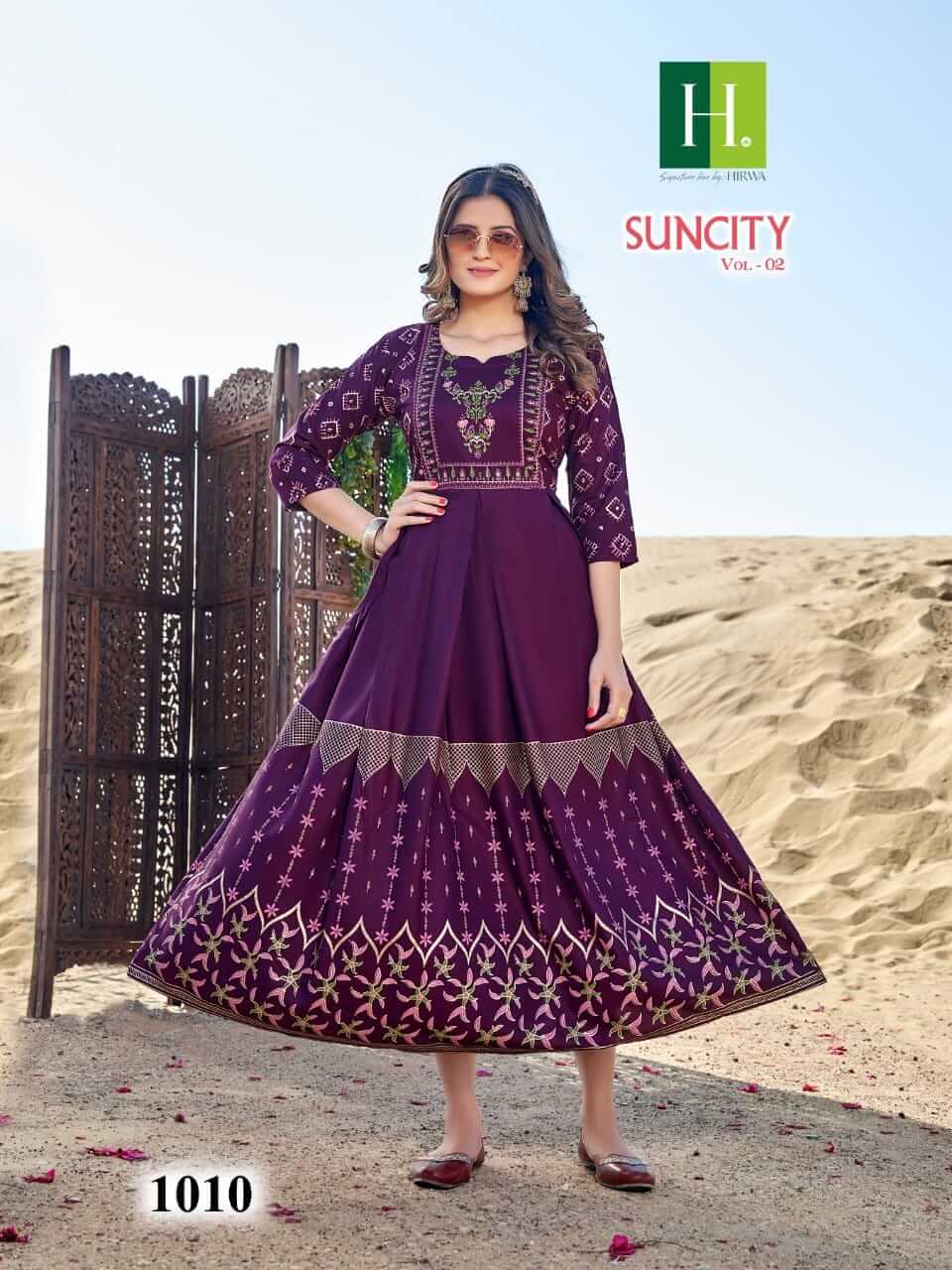 Hirwa Suncity vol 2 Plus Size Kurtis Catalog collection 10