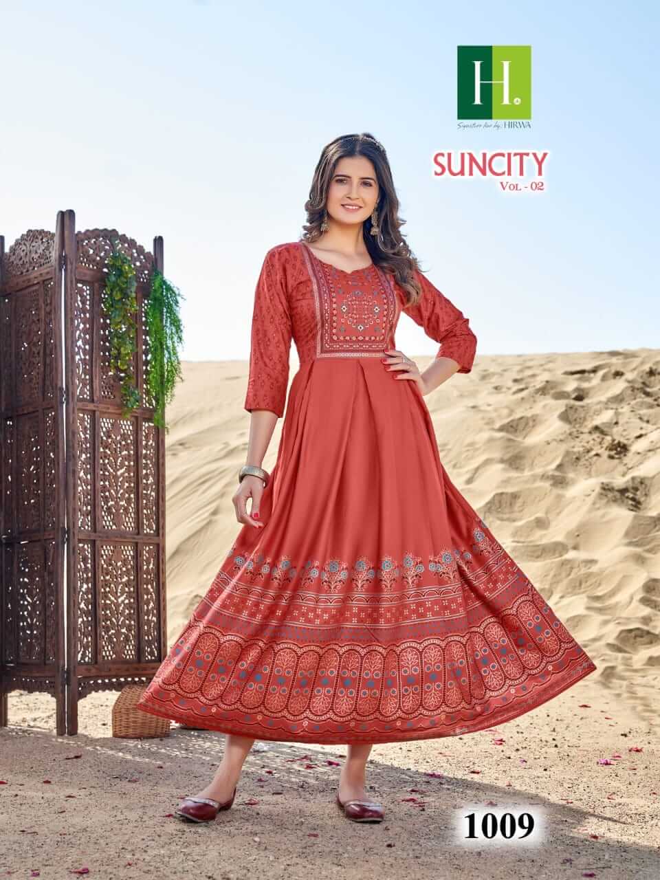 Hirwa Suncity vol 2 Plus Size Kurtis Catalog collection 7