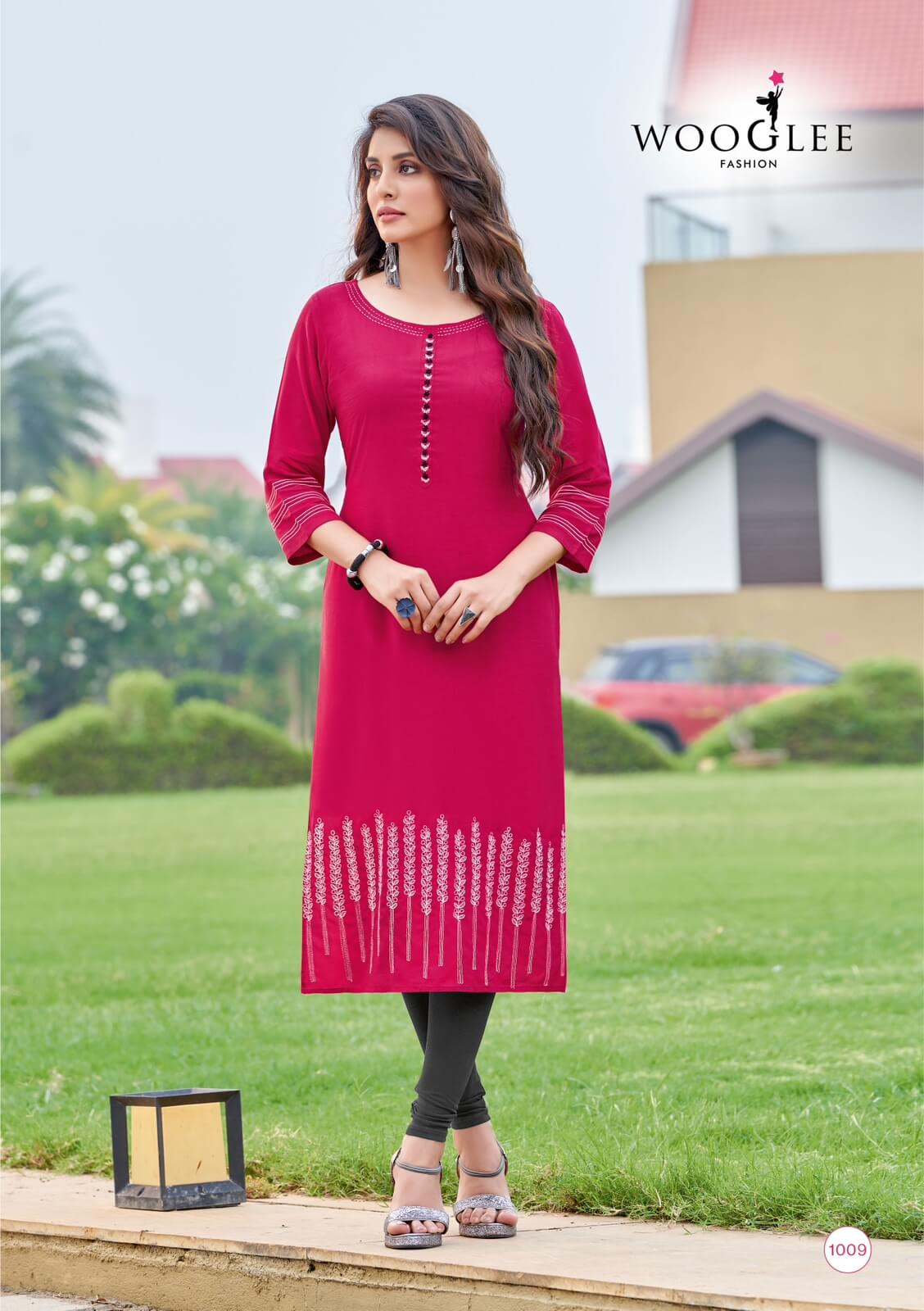 Wooglee Fashion Anurag Rayon Kurti Catalog collection 2