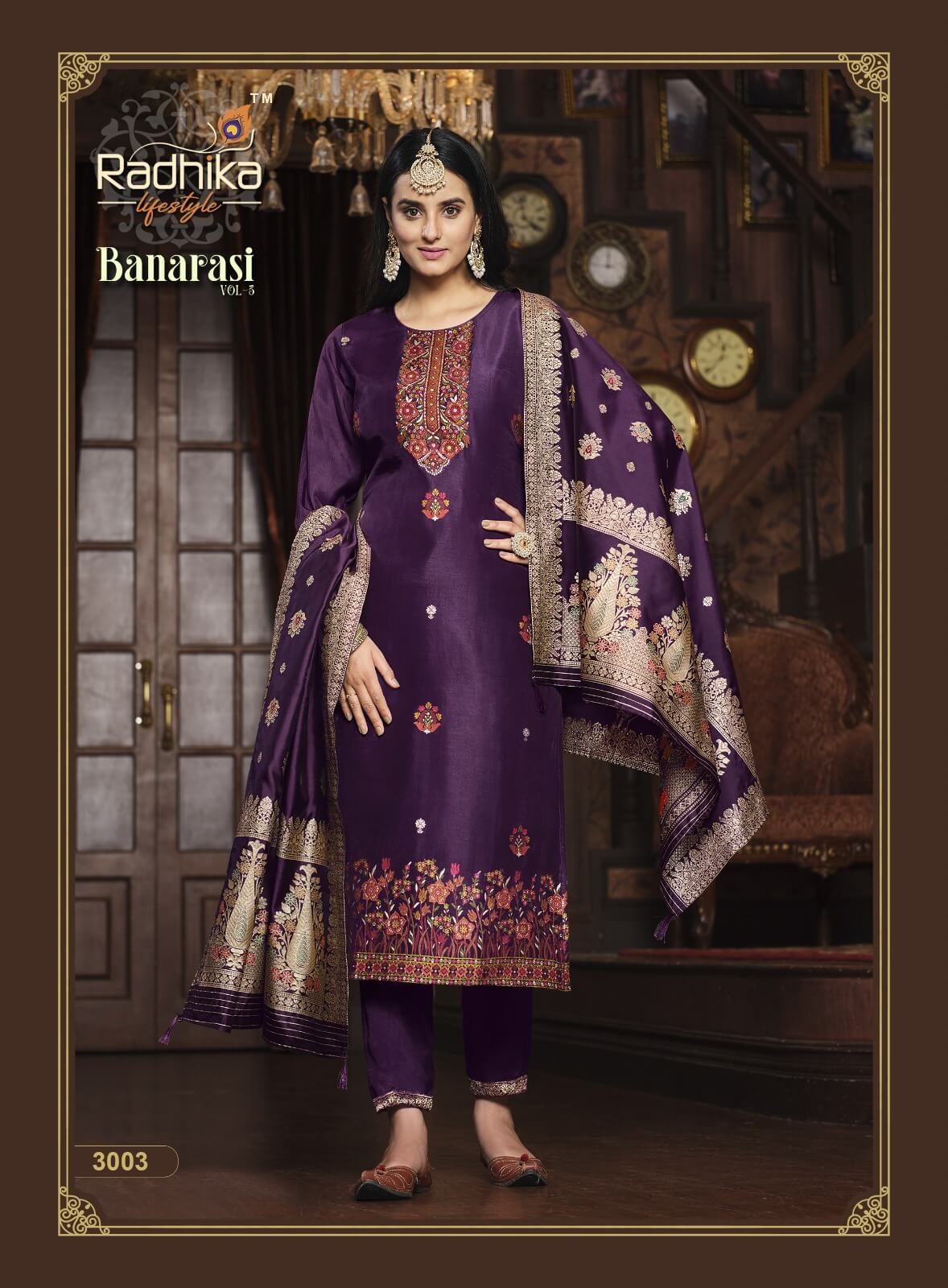 Radhika Lifestyle Banarasi vol 3 Salwar Kameez Catalog collection 1