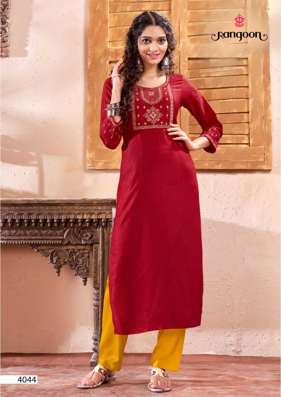 Rangoon Jashn Cotton Kurtis Catalog collection 6