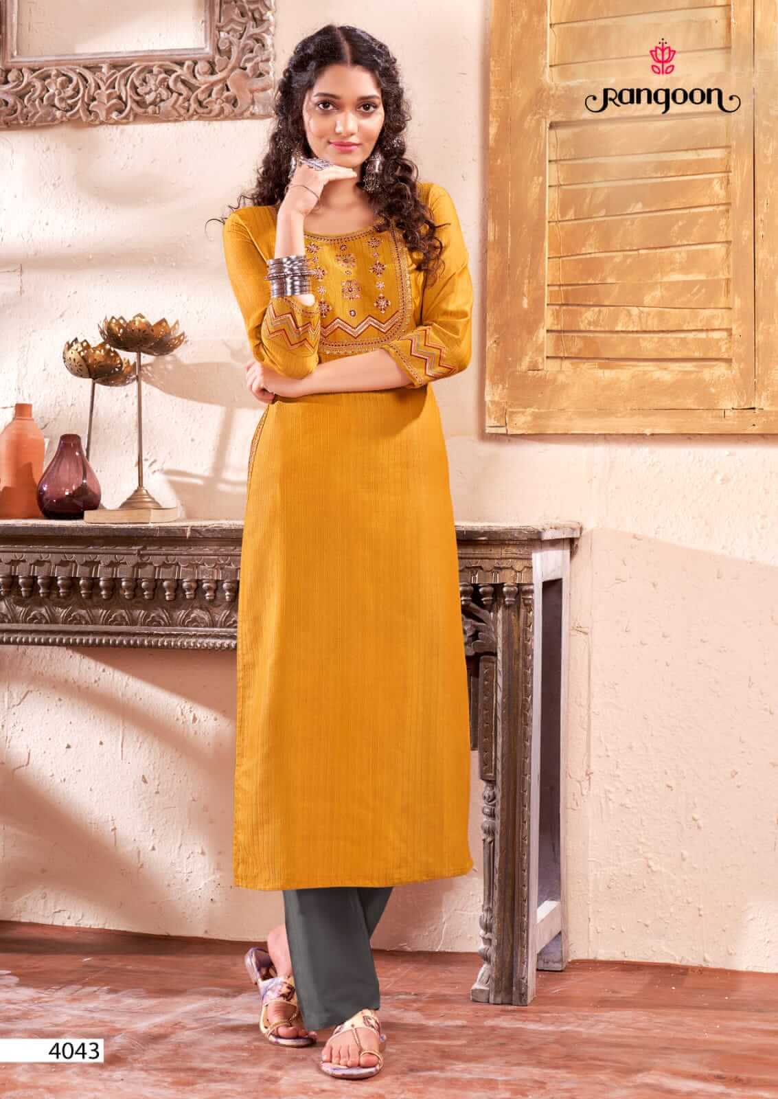 Rangoon Jashn Cotton Kurtis Catalog collection 6