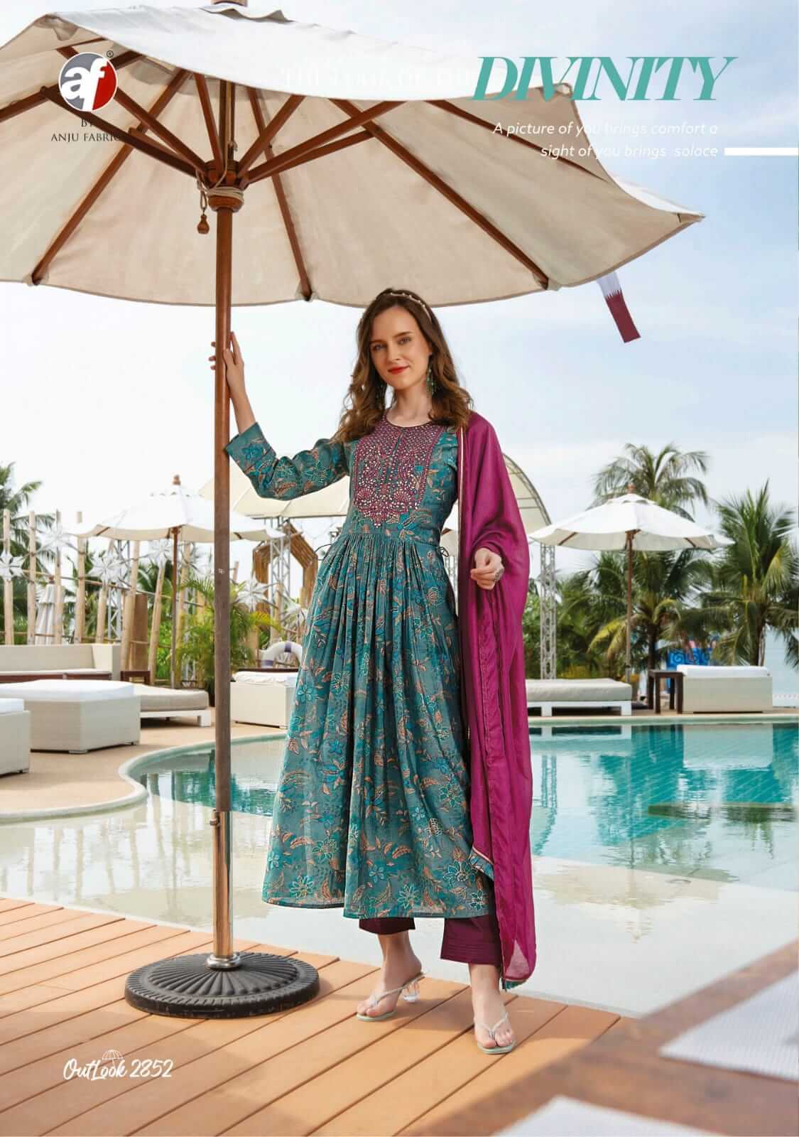 Anju Fabrics Outlook Printed Salwar Kameez Catalog collection 5