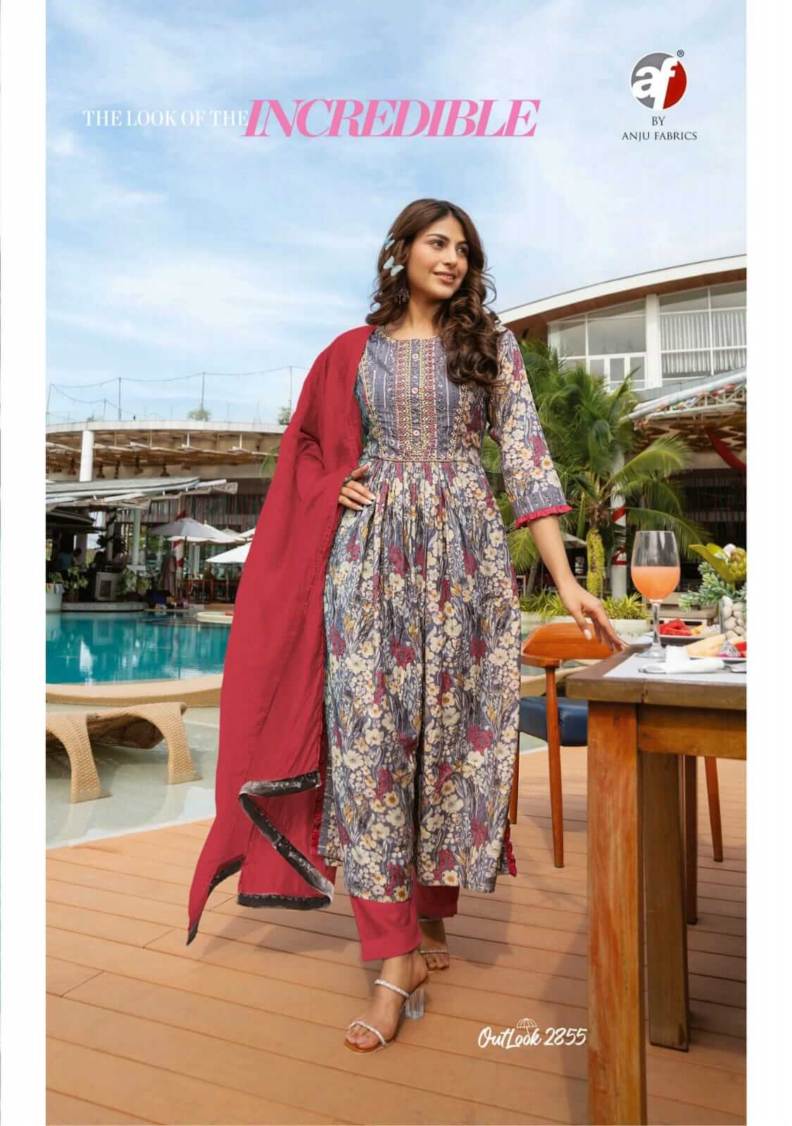 Anju Fabrics Outlook Printed Salwar Kameez Catalog collection 2