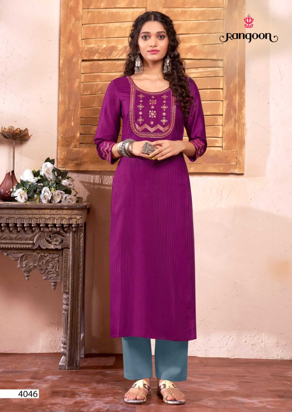 Rangoon Jashn Cotton Kurtis Catalog collection 1