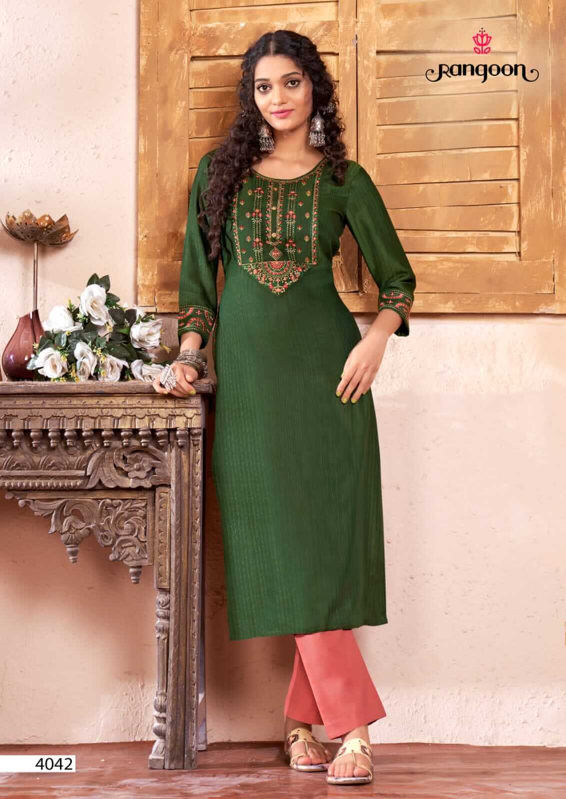 Rangoon Jashn Cotton Kurtis Catalog collection 2