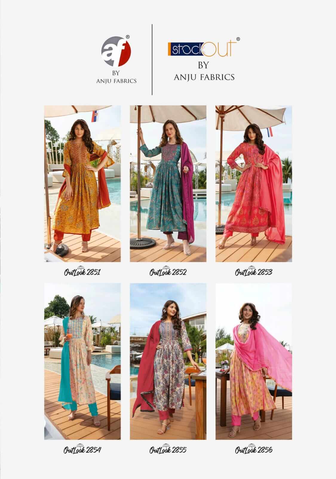 Anju Fabrics Outlook Printed Salwar Kameez Catalog collection 7