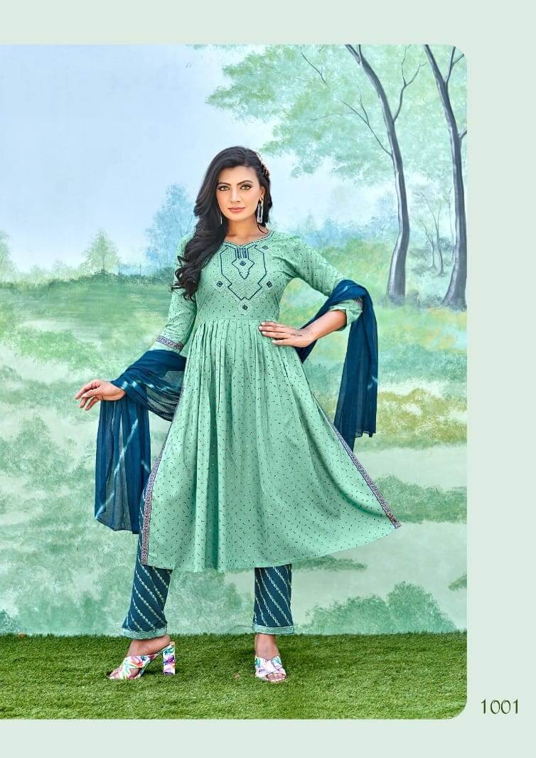 Kinti Kalawati Naira Cut Kurtis with Pant and Dupatta Catalog collection 6