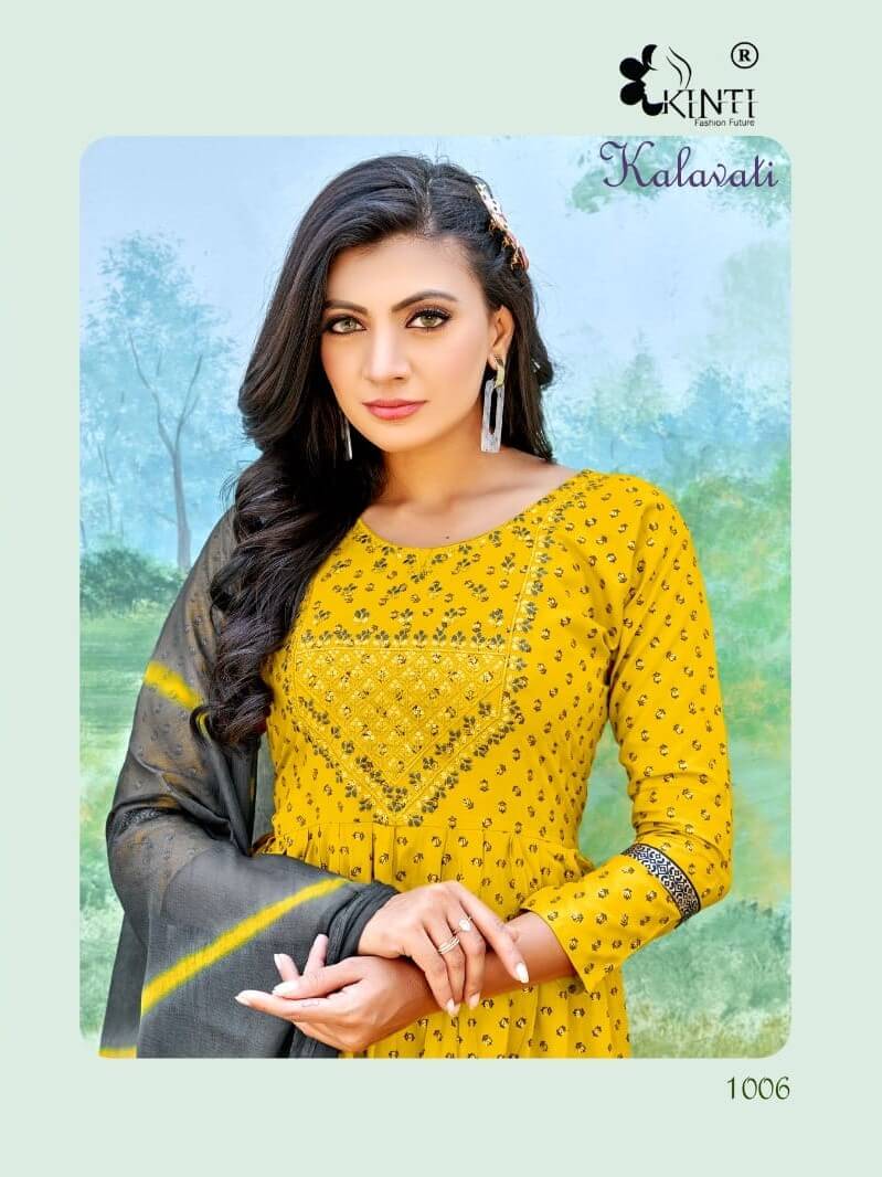 Kinti Kalawati Naira Cut Kurtis with Pant and Dupatta Catalog collection 8