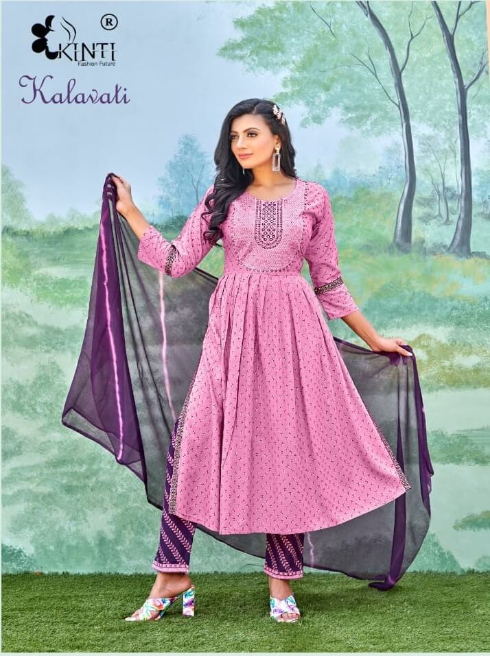 Kinti Kalawati Naira Cut Kurtis with Pant and Dupatta Catalog collection 5