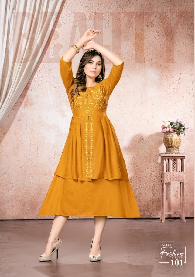 Kinti Fashion Street A Line Kurti Catalog collection 4