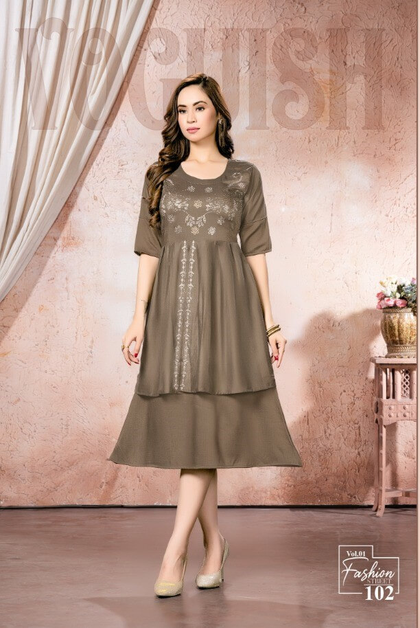 Kinti Fashion Street A Line Kurti Catalog collection 2