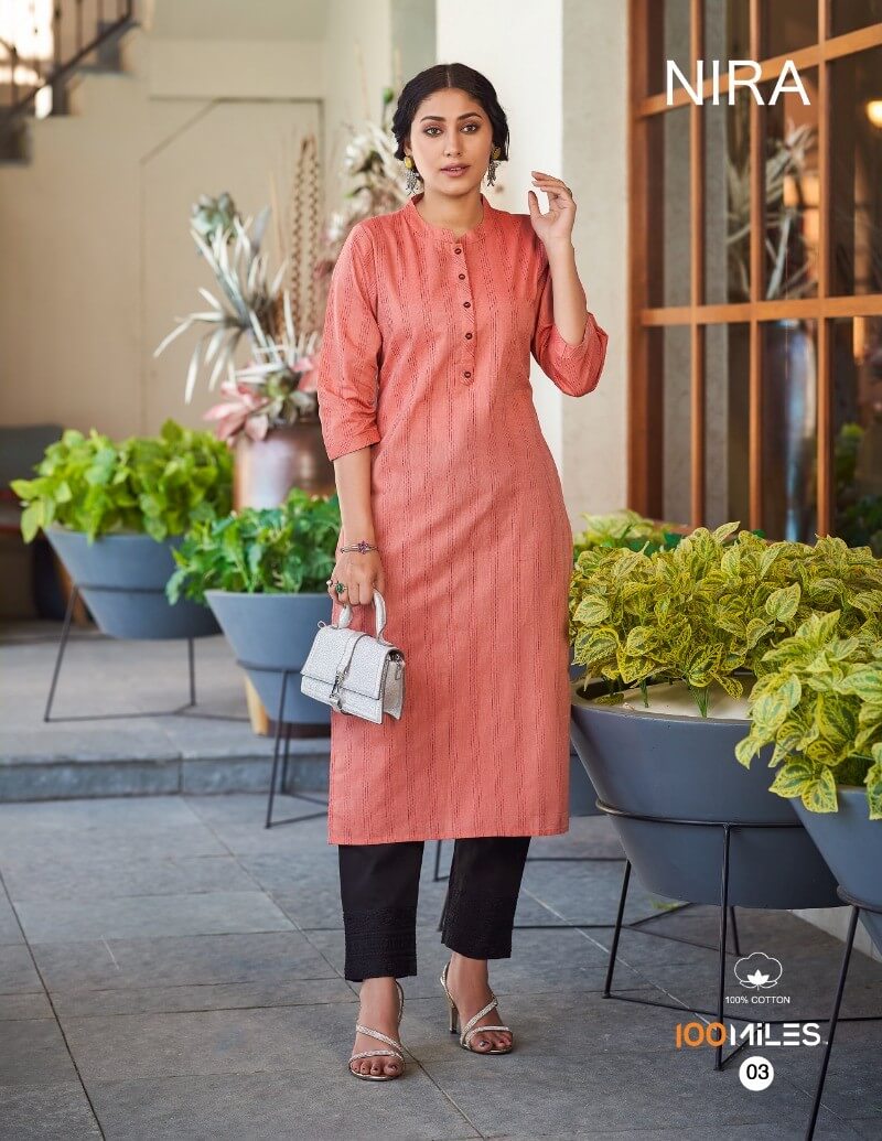 100Miles Nira Cotton Kurtis Catalog collection 5