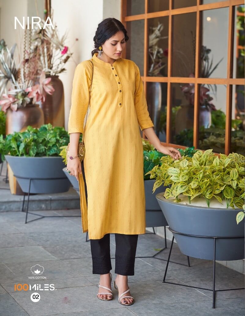 100Miles Nira Cotton Kurtis Catalog collection 4