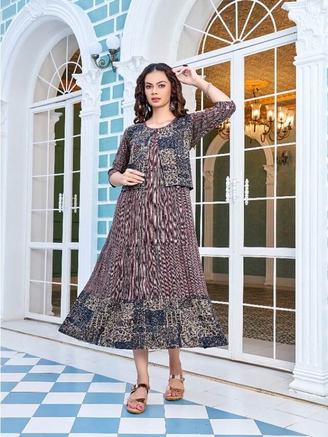 Kinti Rangoon A Line Kurti Catalog collection 7