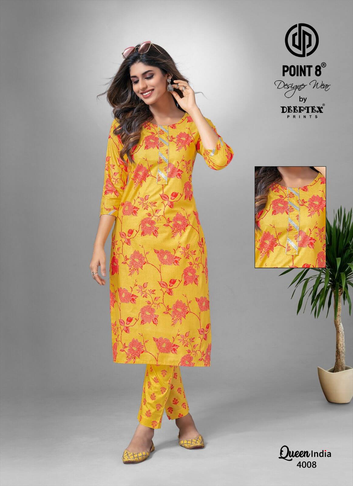 Deeptex Queen India vol 4 Kurtis with Bottom Catalog collection 5