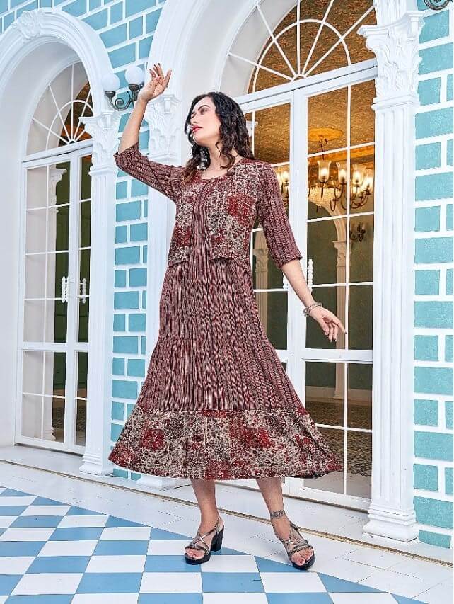 Kinti Rangoon A Line Kurti Catalog collection 10