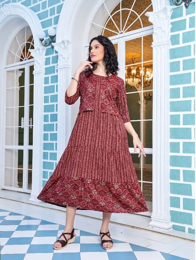 Kinti Rangoon A Line Kurti Catalog collection 8