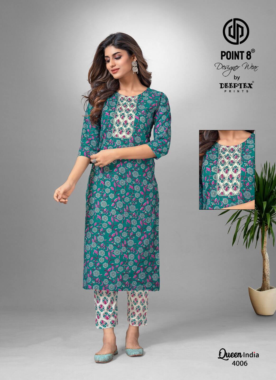 Deeptex Queen India vol 4 Kurtis with Bottom Catalog collection 3