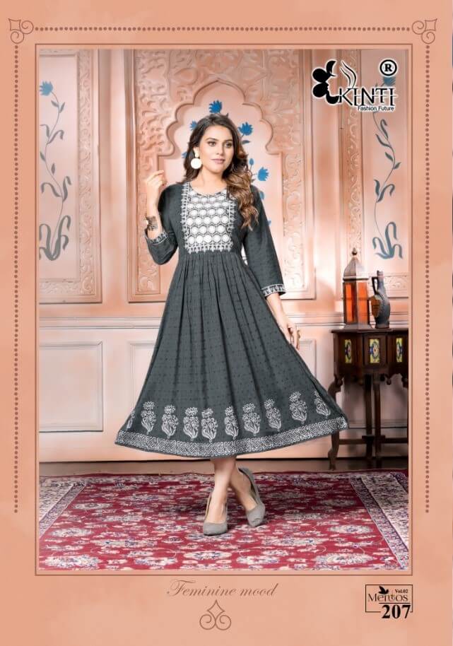 Kinti Mentos vol 2 Naira Cut Kurti Catalog collection 6