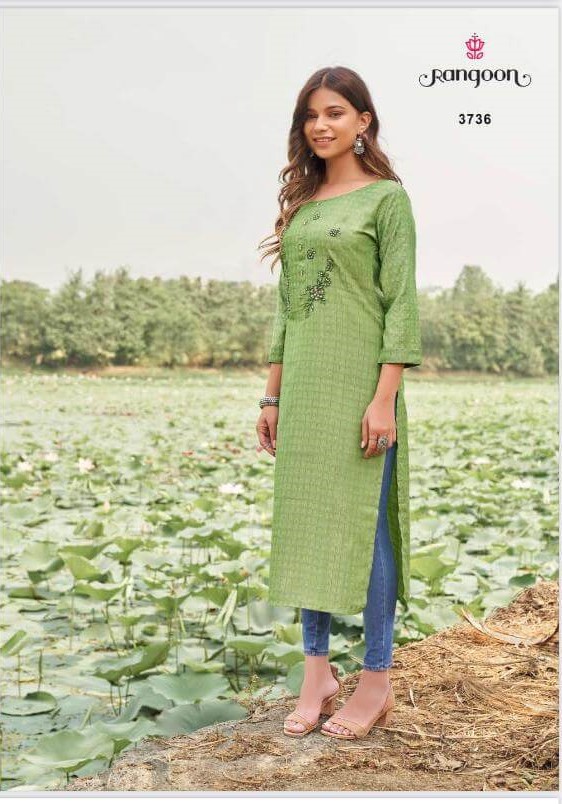 Rangoon Naziya Cotton Kurtis Catalog collection 1