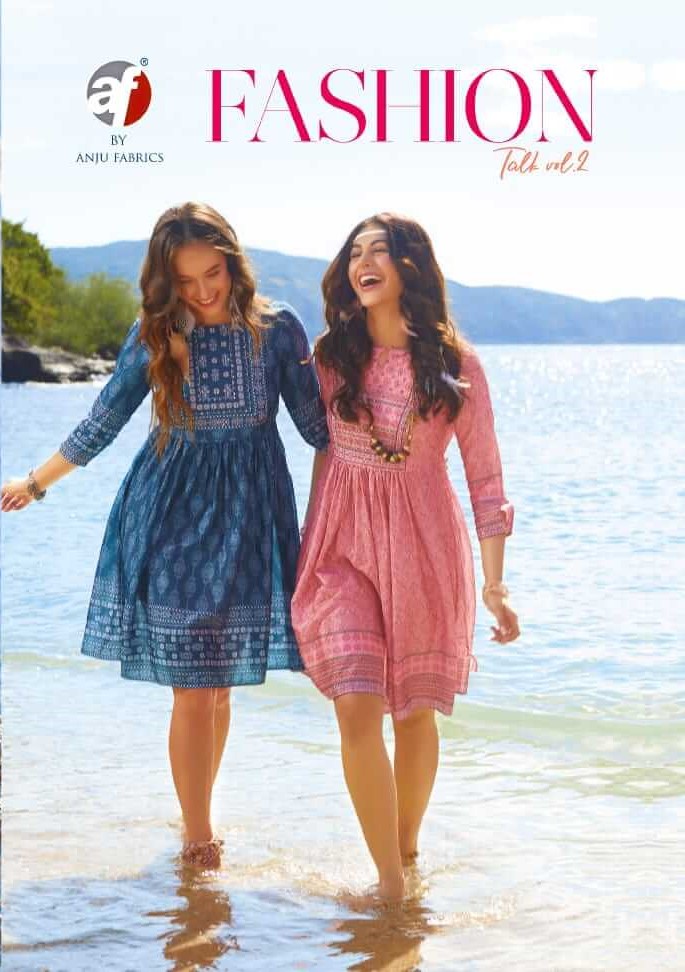 Anju Fabrics Fashion Talk vol 2 Western Wear Catalog collection 14