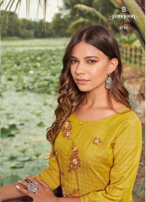 Rangoon Naziya Cotton Kurtis Catalog collection 6