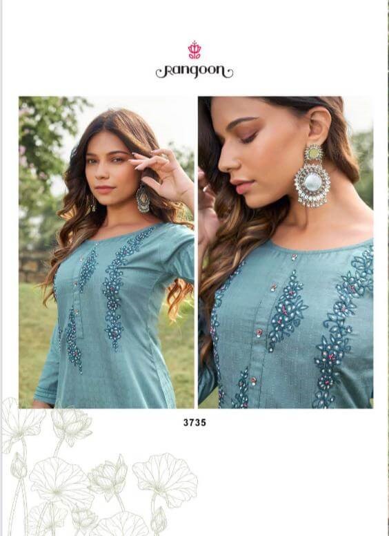 Rangoon Naziya Cotton Kurtis Catalog collection 9