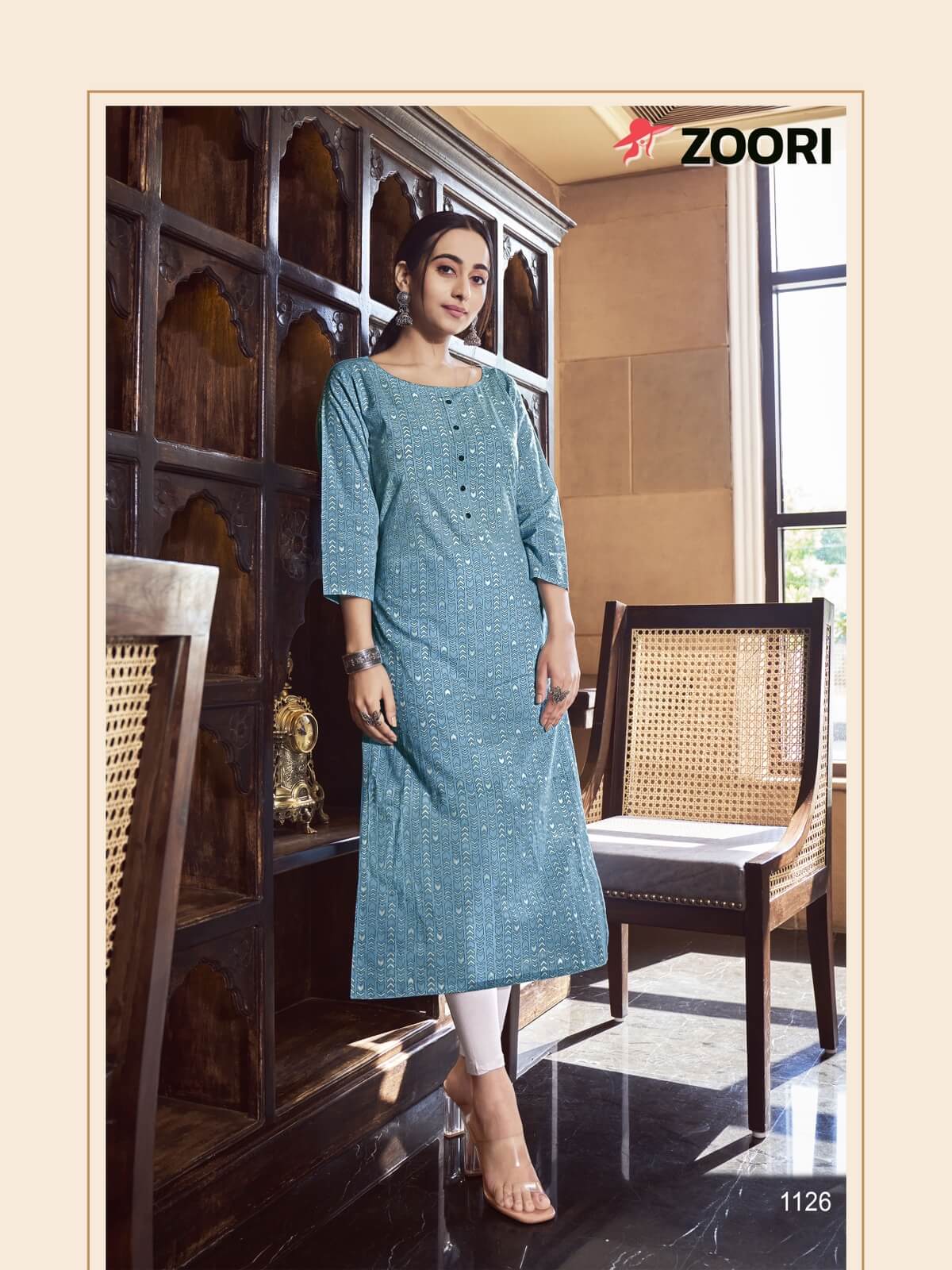 Zoori Akshara vol 21 Straight Cut Kurti Catalog collection 1