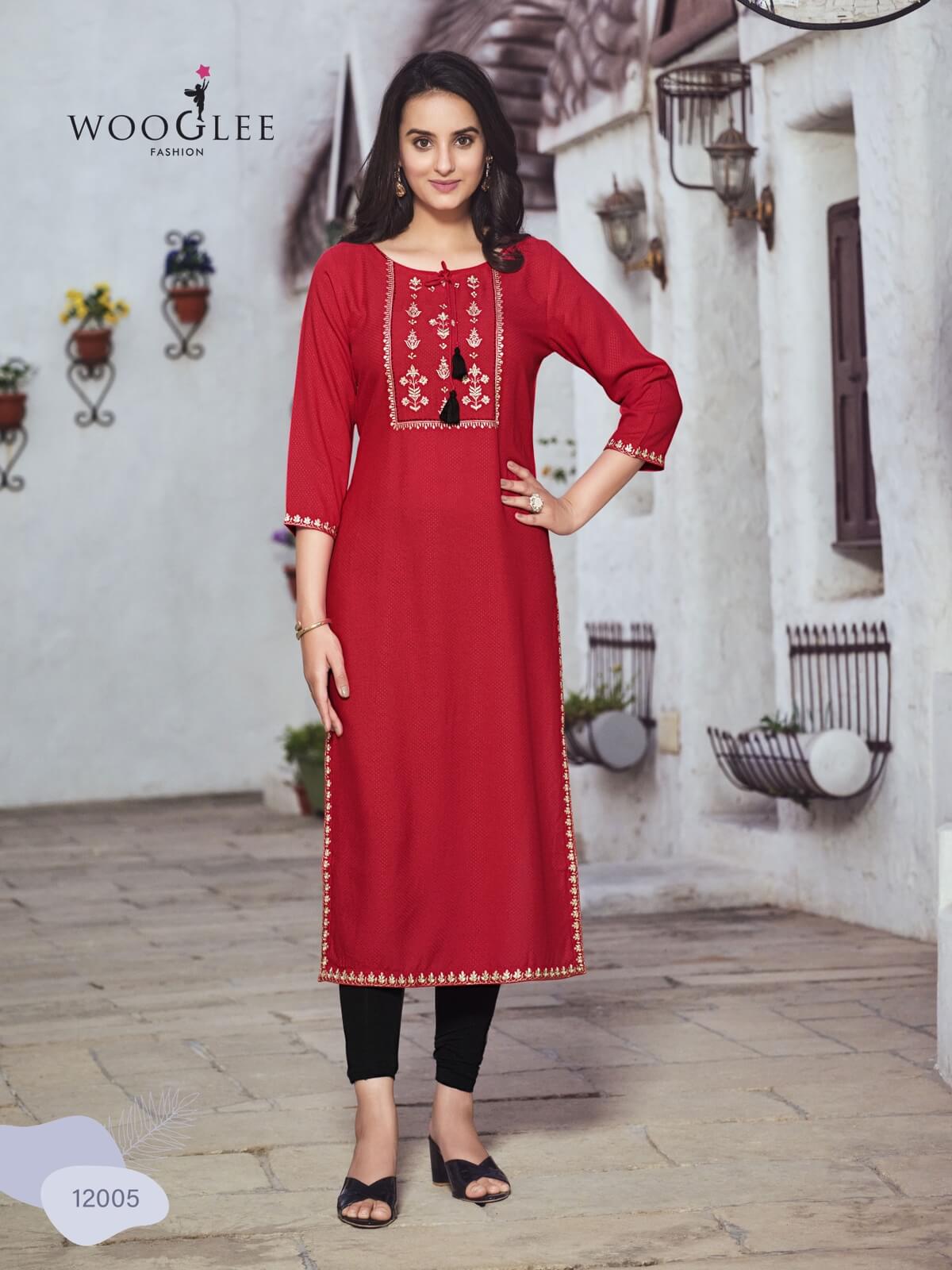 Wooglee Fashion Florance Rayon Kurti Catalog collection 1