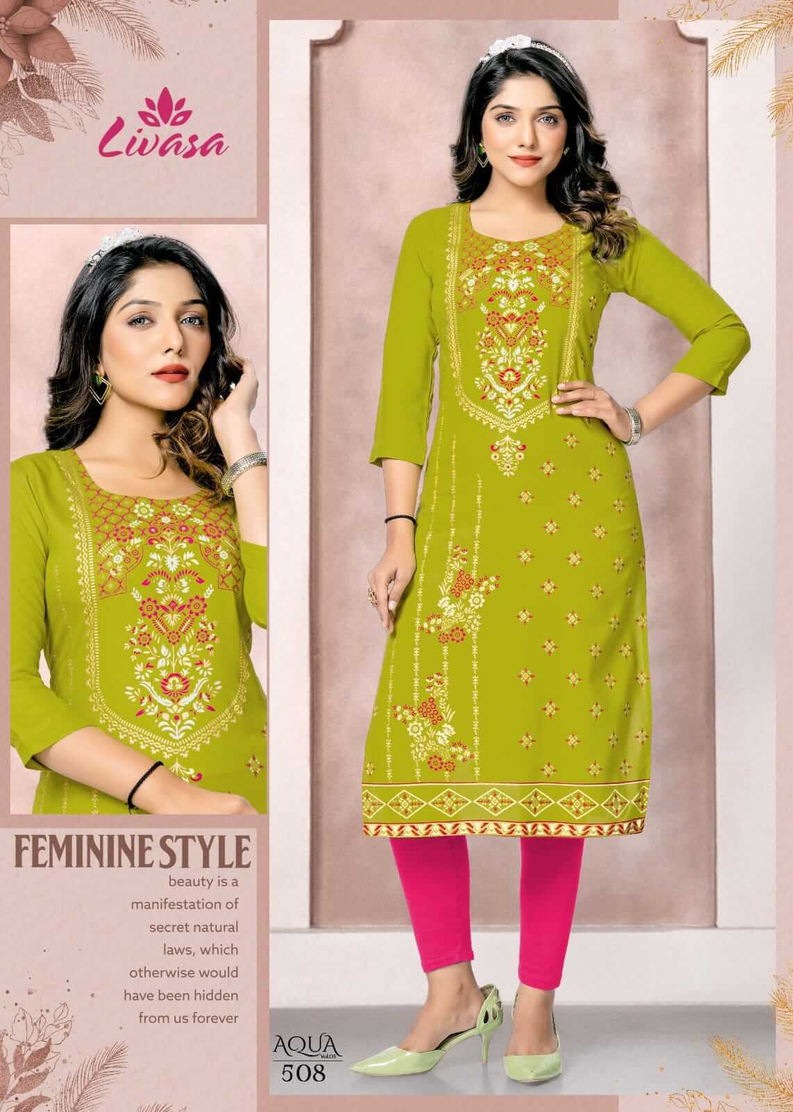 Hirwa Aqua Kurtis Below 300 Catalog collection 5