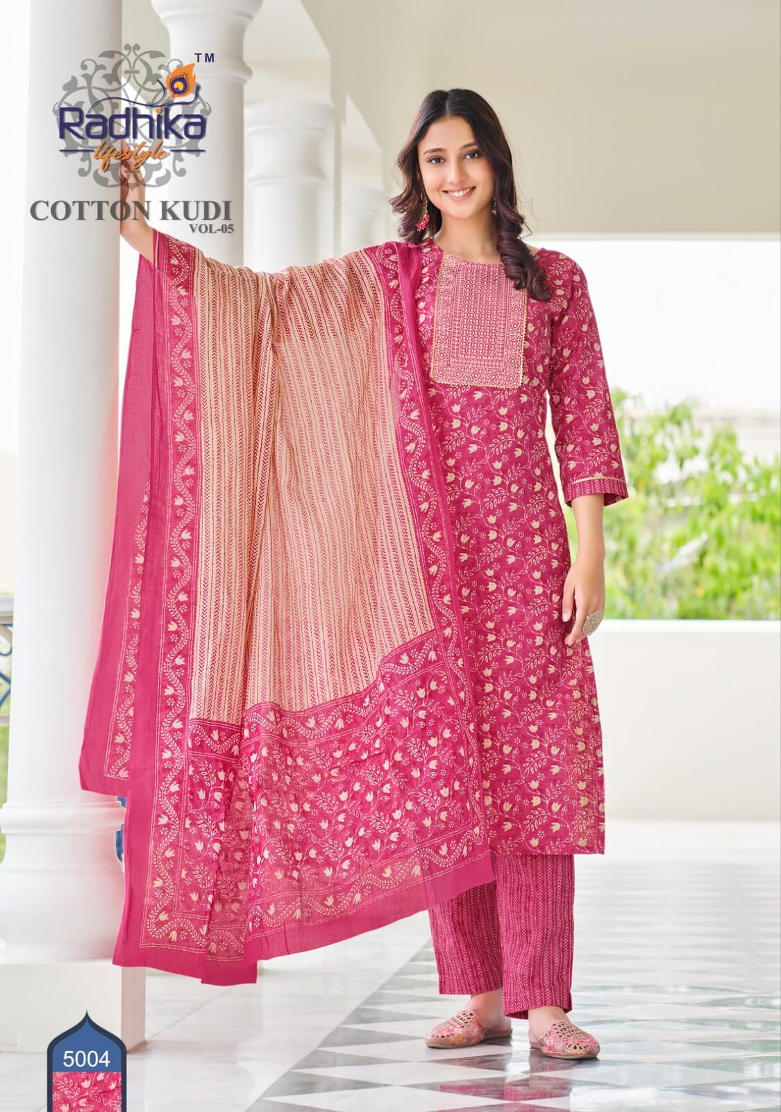 Radhika Lifestyle Cotton Kudi Vol 5 Cotton Salwar Kameez Catalog collection 2