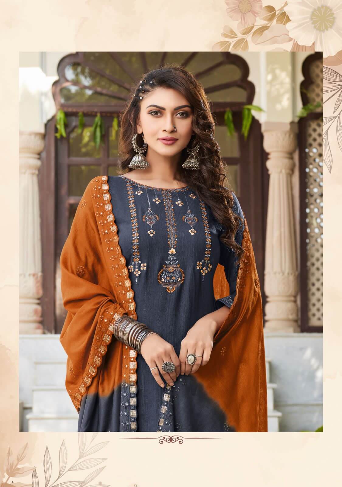 Ladies Flavour Saanvi Vol 6 Embroidery Salwar Kameez Catalog collection 7