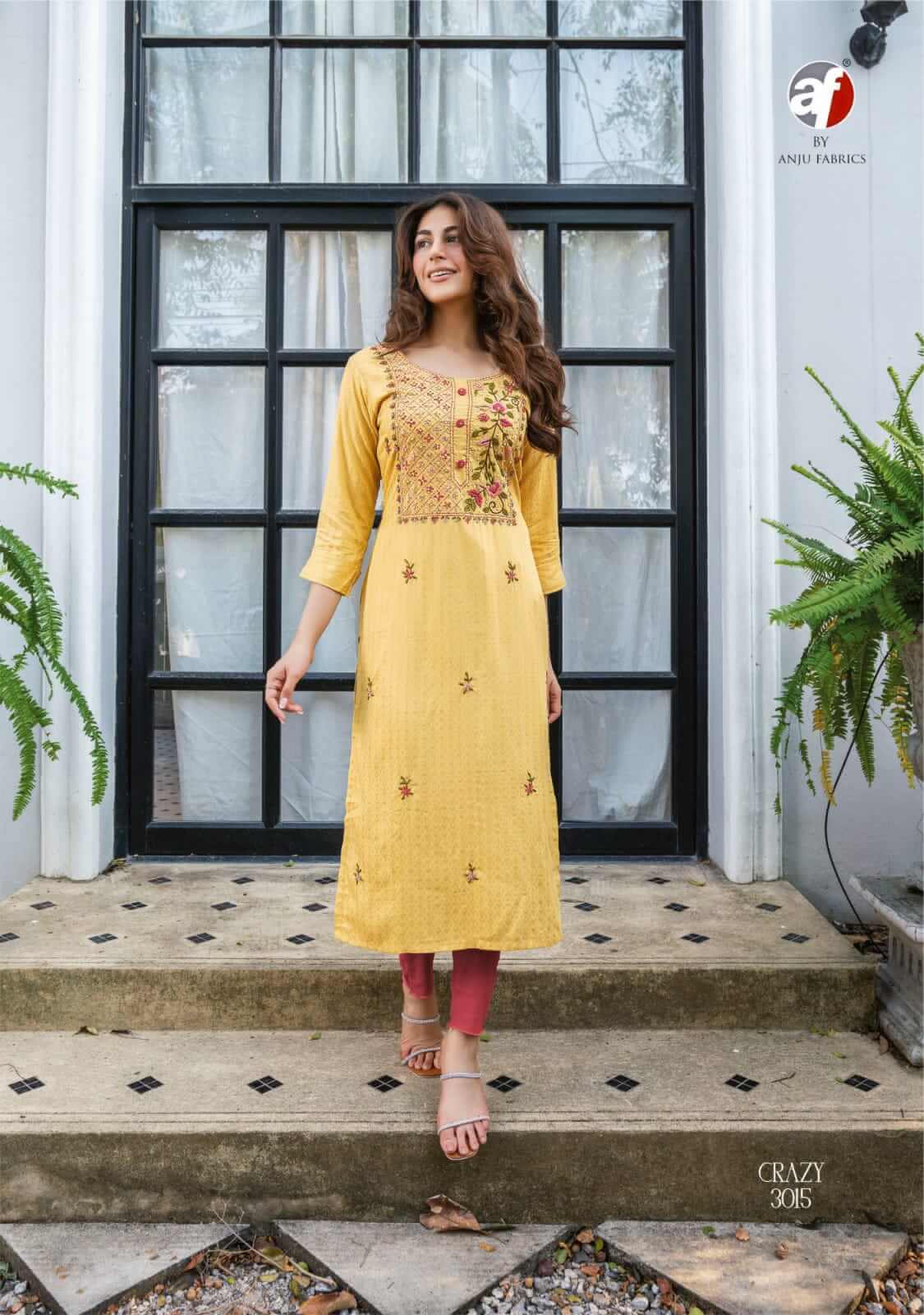 Anju Fabrics Crazy Vol 5 Designer Kurti Wholesale Catalog collection 1