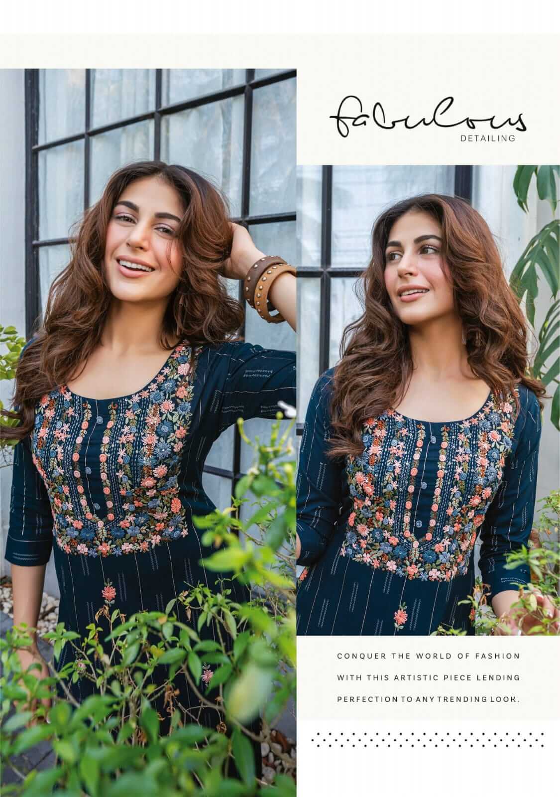 Anju Fabrics Crazy Vol 5 Designer Kurti Wholesale Catalog collection 8