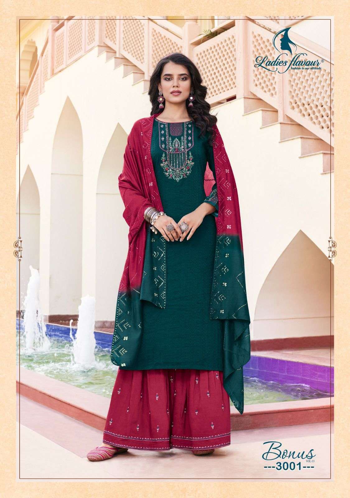 Ladies Flavour Bonus Vol 3 Designer Wedding Party Salwar Suits collection 3