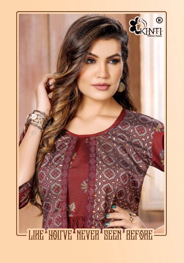 Kinti Black Ocean vol 10 A Line Kurti Catalog collection 3