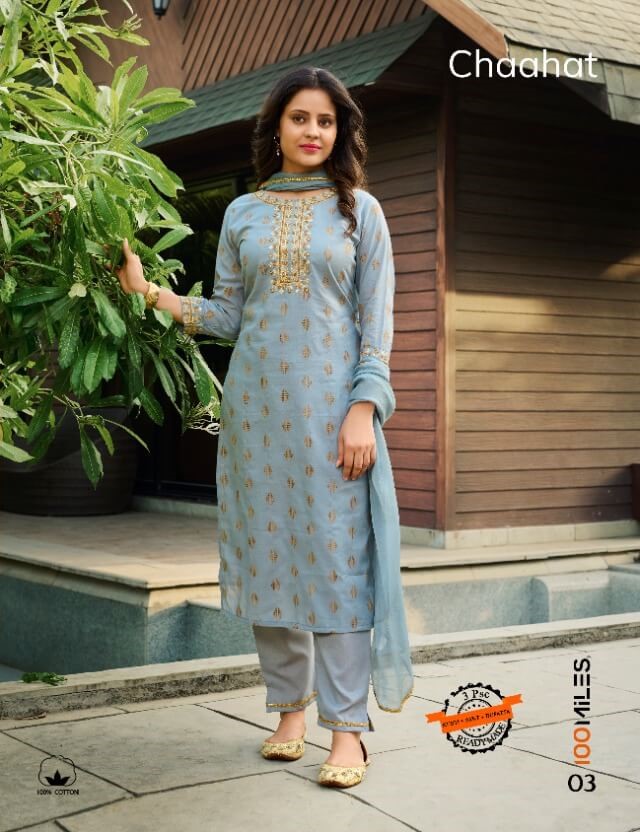 100Miles Chaahat Cotton Salwar Kameez collection 3