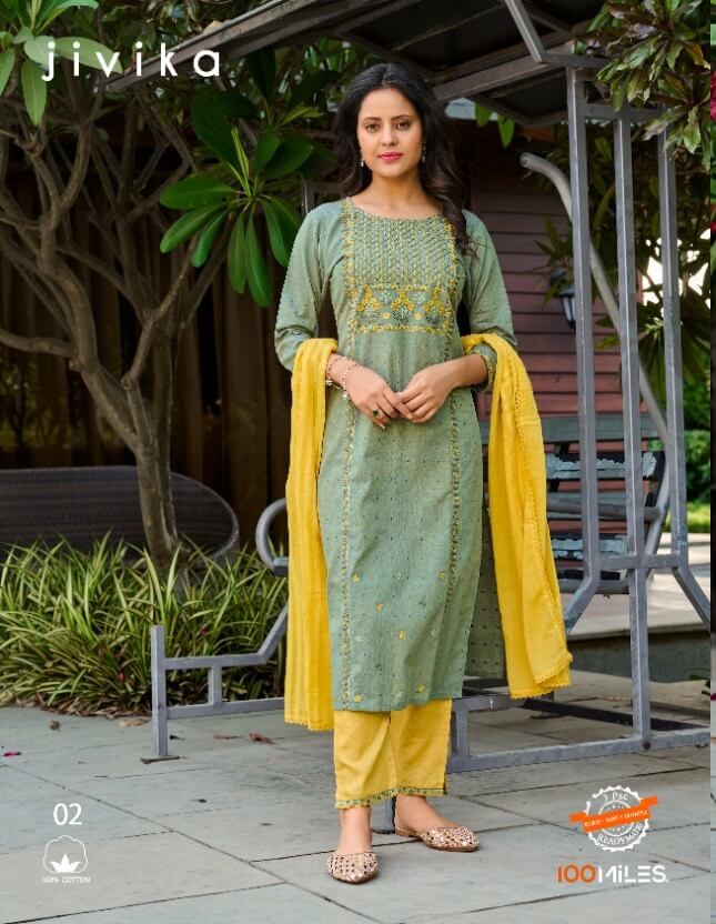 100Miles Jivika Cotton Salwar Kameez Catalog collection 6