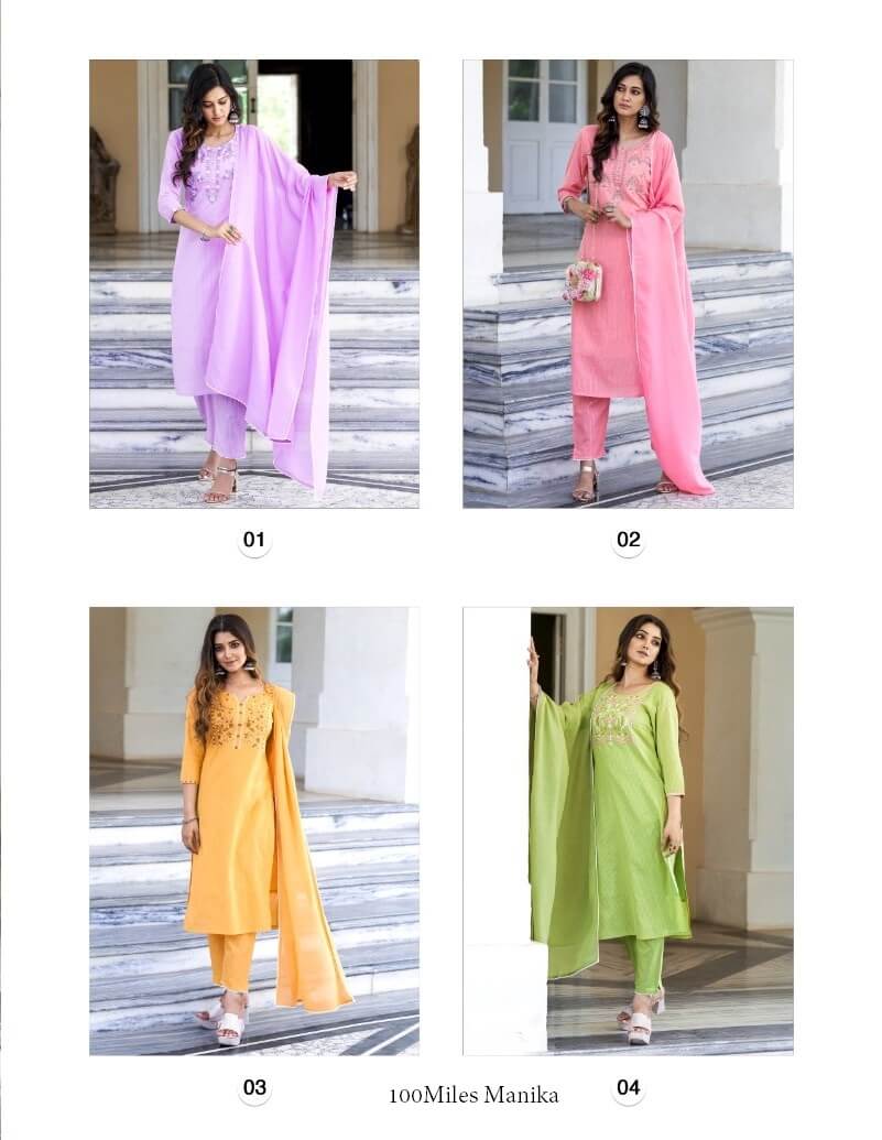 100 Miles Manika Cotton Salwar Kameez Catalog collection 2