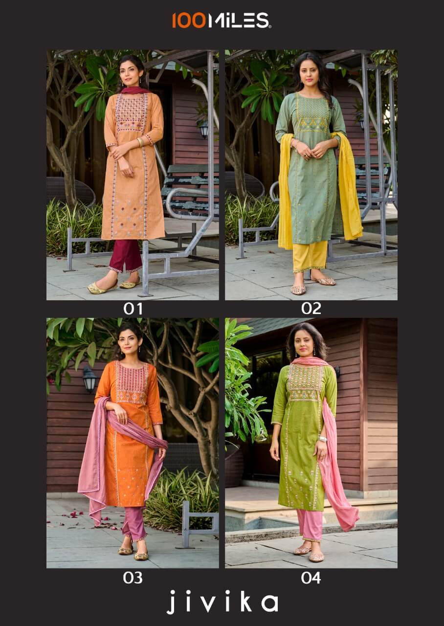 100Miles Jivika Cotton Salwar Kameez Catalog collection 4