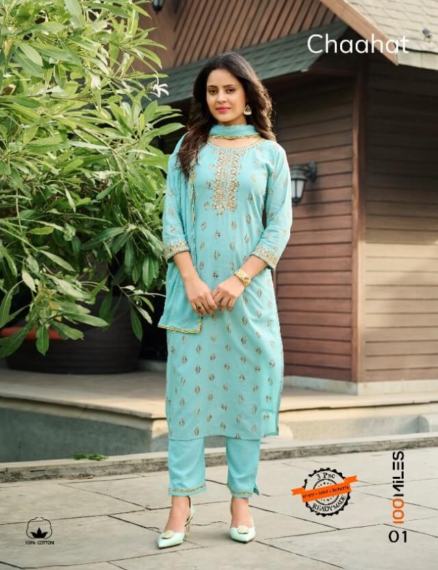 100Miles Chaahat Cotton Salwar Kameez collection 5