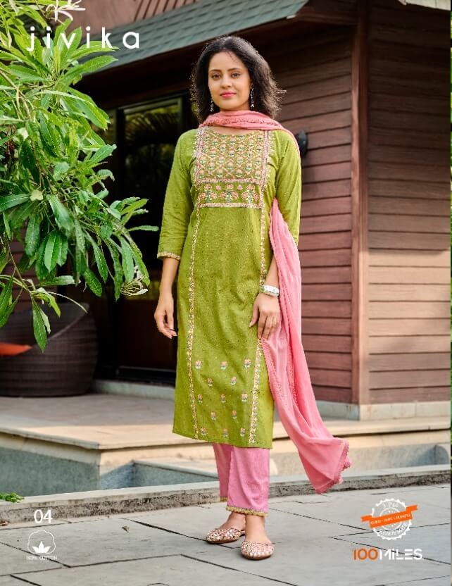 100Miles Jivika Cotton Salwar Kameez Catalog collection 1