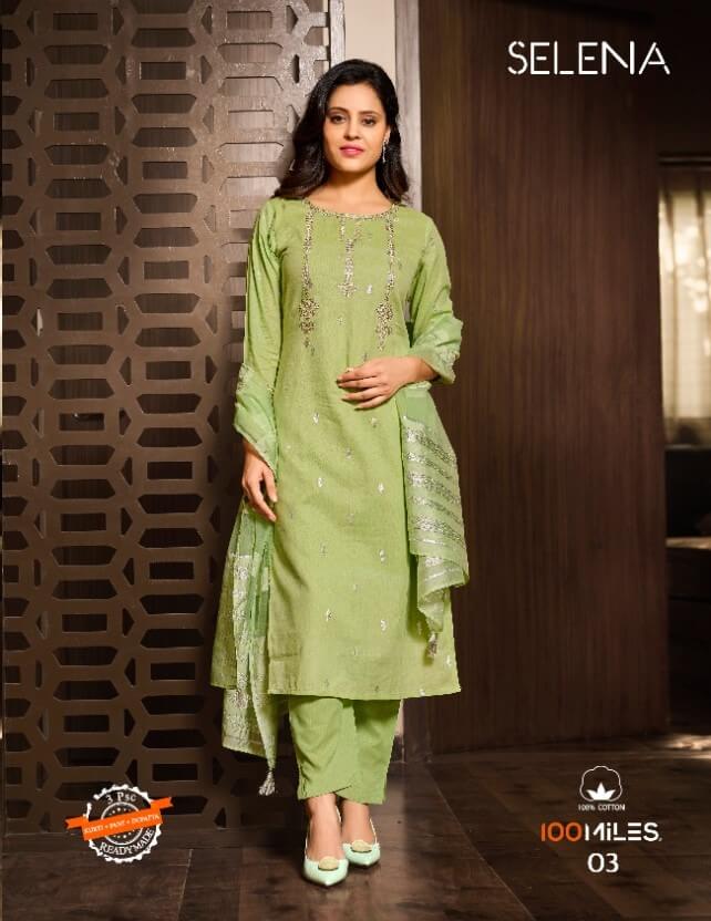 100Miles Selena Embroidery Salwar Kameez Catalog collection 4