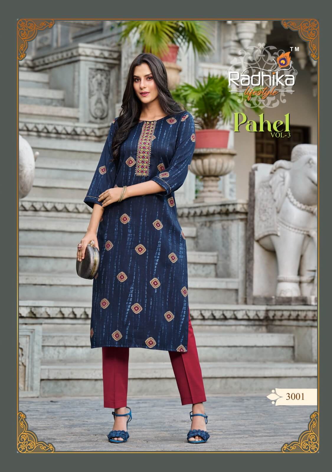 Radhika Life Style Pahel vol 3 Straight Cut Kurti Catalog collection 7